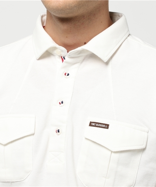 TMT Classic(ティーエムティークラシック)の「MILITARY POLO(ポロシャツ・メンズ・オフホワイト/グレー/ネイビー・LARGE/X-LARGE/MEDIUM/SMALL)」の6枚目の写真