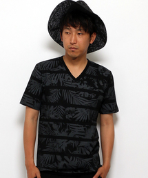 VENCEEXCHANGE | 花柄ボーダープリント半袖T(Tシャツ/カットソー)