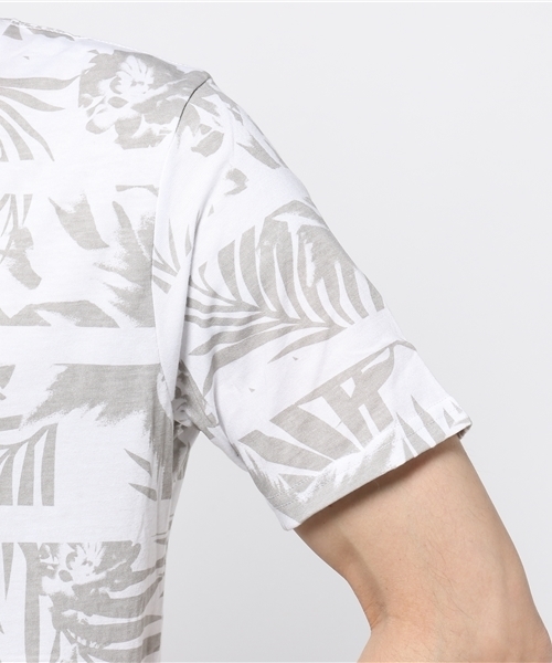 VENCEEXCHANGE（ヴァンスエクスチェンジ）の「花柄ボーダープリント半袖T（Tシャツ/カットソー・メンズ・オフホワイト/ブラック・LARGE/SMALL/MEDIUM）」の6枚目の写真