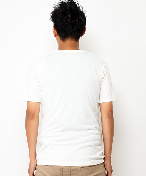 VENCEEXCHANGE(ヴァンスエクスチェンジ)の「オルテガ切替半袖Tシャツ(Tシャツ/カットソー・メンズ・オリーブ/ホワイト/ネイビー・LARGE/MEDIUM)」の4枚目の写真