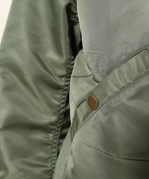 coen（コーエン）の「ナイロンMA-1（MA-1・レディース・ブラック/オリーブ・MEDIUM/LARGE）」の3枚目の写真