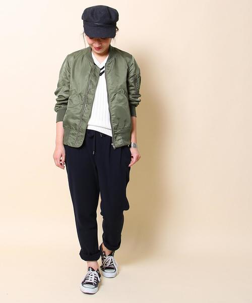 coen（コーエン）の「ナイロンMA-1（MA-1・レディース・ブラック/オリーブ・MEDIUM/LARGE）」の16枚目の写真