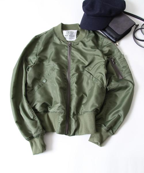 coen（コーエン）の「ナイロンMA-1（MA-1・レディース・ブラック/オリーブ・MEDIUM/LARGE）」の17枚目の写真