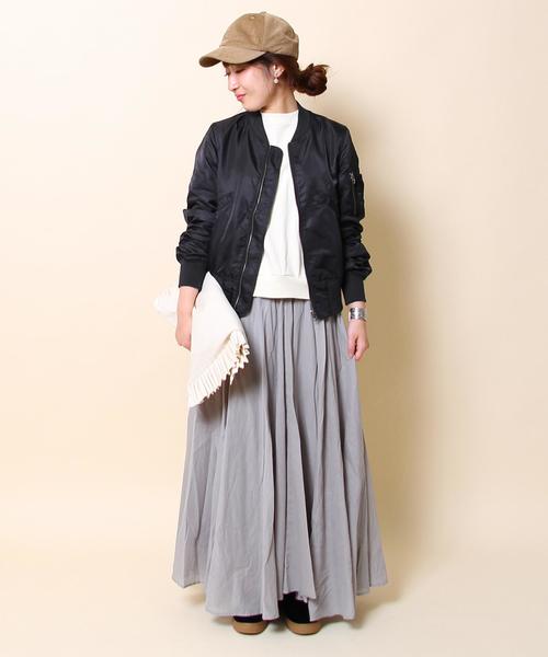 coen（コーエン）の「ナイロンMA-1（MA-1・レディース・ブラック/オリーブ・MEDIUM/LARGE）」の7枚目の写真