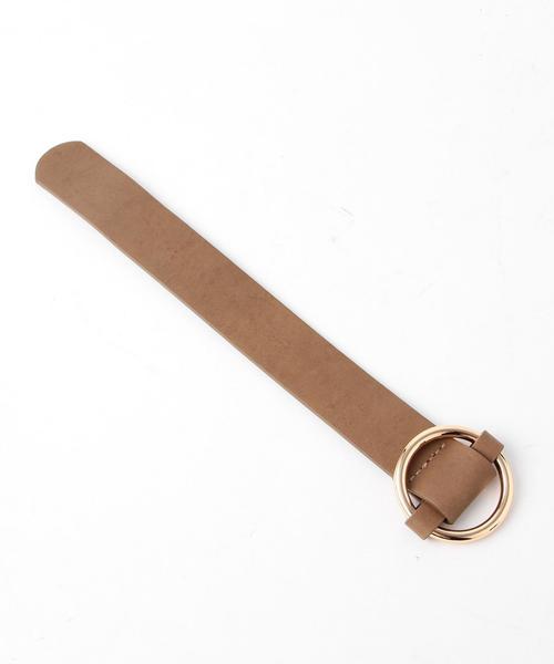 Another Edition（アナザーエディション）の「ラウンドメタルバングル/AEBC RND MTL BGL◆（ブレスレット・レディース・ベージュ/ブラック・FREE）」の5枚目の写真