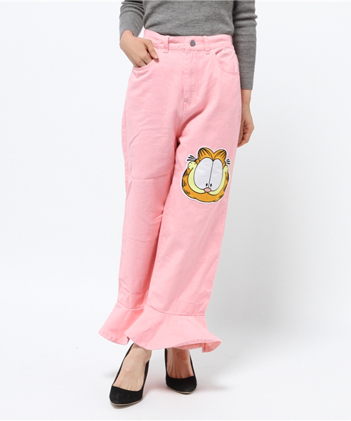 PUNYUS（プニュズ）の「ガーフィールド ぺプラムデニムパンツ（デニムパンツ・レディース・ピンク/ホワイト/インディゴブルー・1/3/2/4）」の14枚目の写真