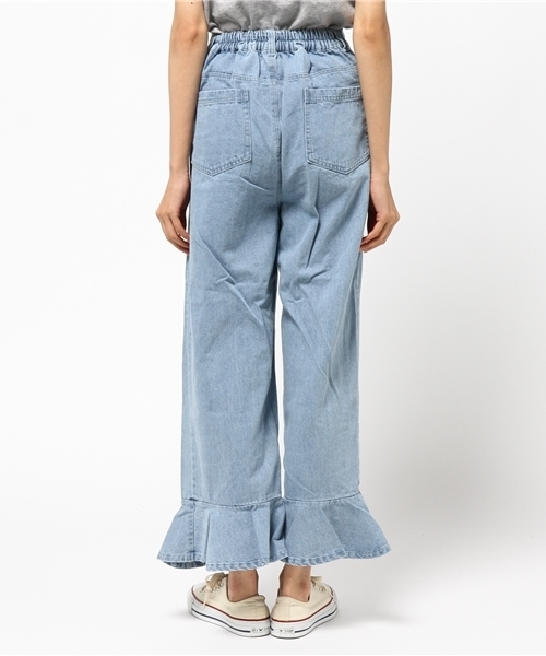 PUNYUS（プニュズ）の「ガーフィールド ぺプラムデニムパンツ（デニムパンツ・レディース・ピンク/ホワイト/インディゴブルー・1/3/2/4）」の6枚目の写真