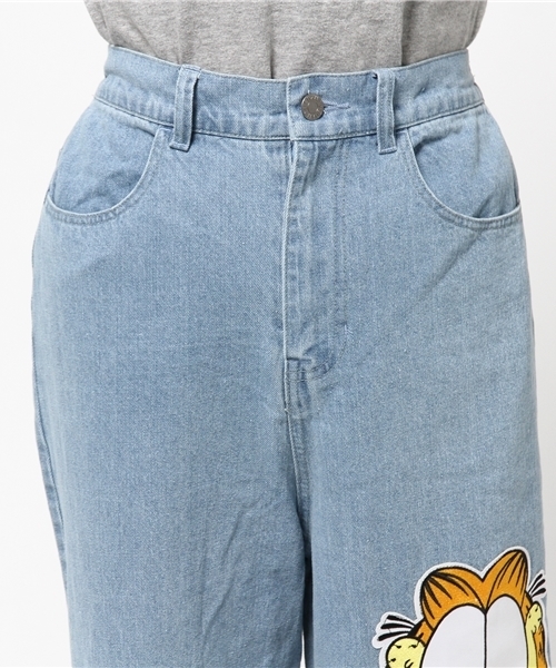 PUNYUS（プニュズ）の「ガーフィールド ぺプラムデニムパンツ（デニムパンツ・レディース・ピンク/ホワイト/インディゴブルー・1/3/2/4）」の7枚目の写真