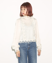 SLY | PIN TUCK STAND LACE BL(Tシャツ/カットソー)
