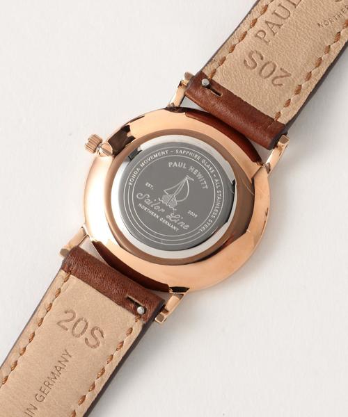 Paul Hewitt（ポールヒューイット）の「△＜PAULHEWITT（ポールヒューイット）＞SAILOR ブラウン ホワイト 時計 36mm（アナログ腕時計・レディース・ゴールド・FREE）」の5枚目の写真