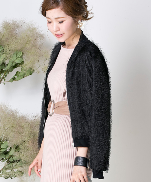 Bab Bou Jeloud（バブブージュルード）の「【WEB限定】フェアリー袖ボリュームジャケット（ブルゾン・レディース・オフホワイト/ブラック・38）」の11枚目の写真