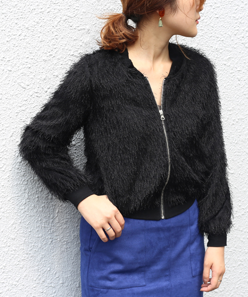 Bab Bou Jeloud（バブブージュルード）の「【WEB限定】フェアリー袖ボリュームジャケット（ブルゾン・レディース・オフホワイト/ブラック・38）」の19枚目の写真