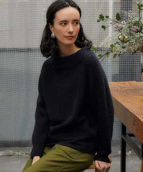 green label relaxing（グリーンレーベルリラクシング）の「CB ハミルトン アゼボトルネック ニット（ニット/セーター・レディース・ライトグレー/ネイビー/ライトブルー/ピンク・FREE）」の3枚目の写真