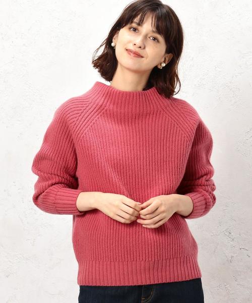 green label relaxing（グリーンレーベルリラクシング）の「CB ハミルトン アゼボトルネック ニット（ニット/セーター・レディース・ライトグレー/ネイビー/ライトブルー/ピンク・FREE）」の4枚目の写真