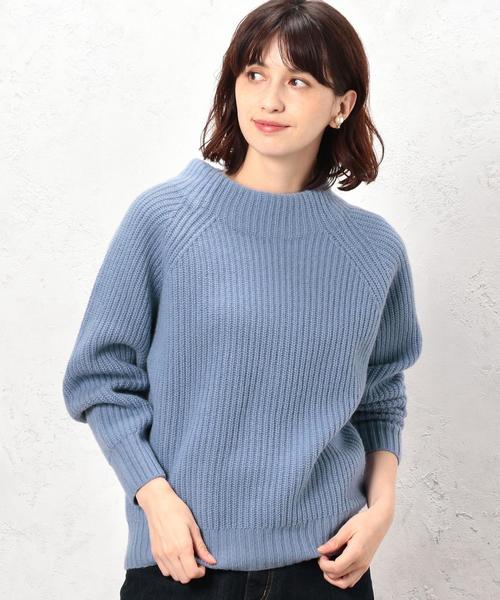 green label relaxing（グリーンレーベルリラクシング）の「CB ハミルトン アゼボトルネック ニット（ニット/セーター・レディース・ライトグレー/ネイビー/ライトブルー/ピンク・FREE）」の2枚目の写真