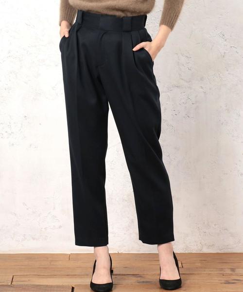 green label relaxing（グリーンレーベルリラクシング）の「KC ハイウエスト キャロットパンツ ◆（その他パンツ・レディース・ライトグレー/ダークブラウン/ネイビー・38/36）」の3枚目の写真