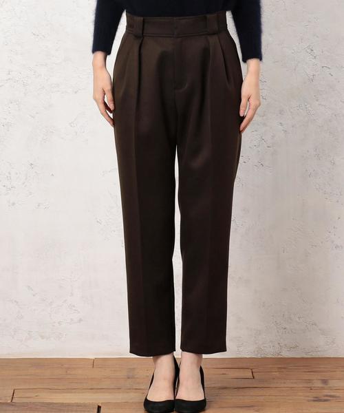 green label relaxing（グリーンレーベルリラクシング）の「KC ハイウエスト キャロットパンツ ◆（その他パンツ・レディース・ライトグレー/ダークブラウン/ネイビー・38/36）」の6枚目の写真