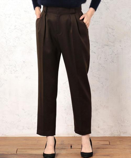 green label relaxing（グリーンレーベルリラクシング）の「KC ハイウエスト キャロットパンツ ◆（その他パンツ・レディース・ライトグレー/ダークブラウン/ネイビー・38/36）」の17枚目の写真