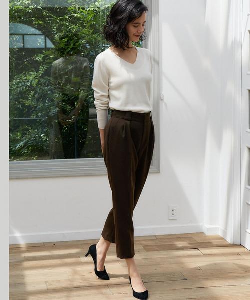 green label relaxing（グリーンレーベルリラクシング）の「KC ハイウエスト キャロットパンツ ◆（その他パンツ・レディース・ライトグレー/ダークブラウン/ネイビー・38/36）」の18枚目の写真