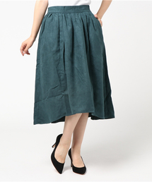 earth music&ecology | フェイクスウェードイレヘムタックギャザースカート(スカート)