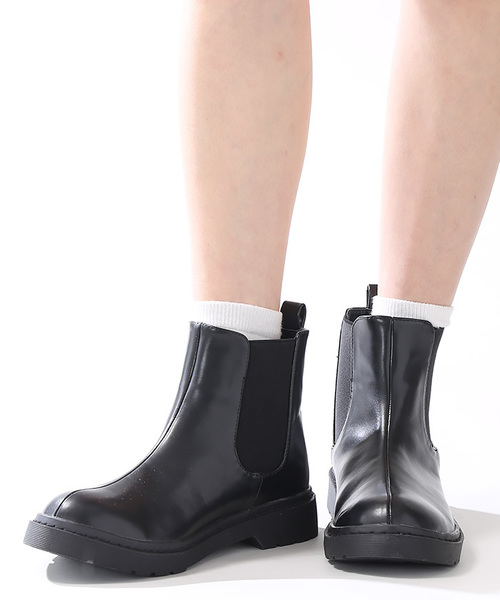 WEGO（ウィゴー）の「WEGO/サイドゴアブーツ（ブーツ・レディース・ブラック/ブラック系その他・MEDIUM/LARGE）」の2枚目の写真