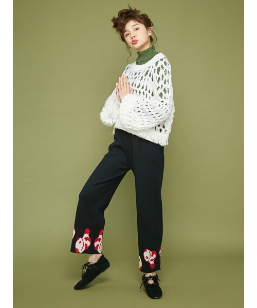 merry jenny（メリージェニー）の「パンダニットパンツ（その他パンツ・レディース・ブラック/レッド・FREE）」の2枚目の写真