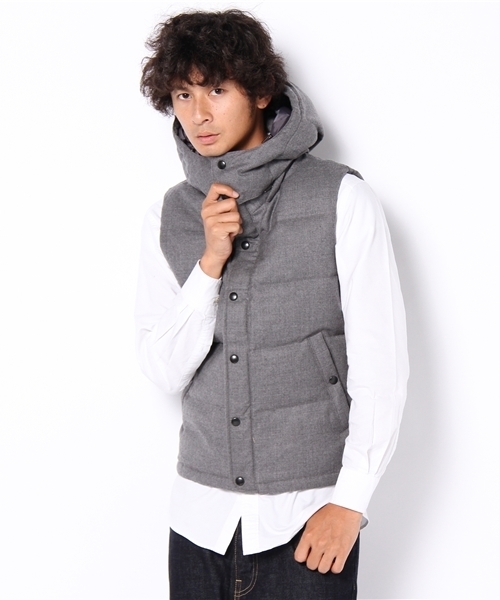 UNION STATION（ユニオンステーション）の「<「smart12月号」14ページ掲載 成宮寛貴さん着用商品>ウールダウンベスト（ダウンベスト・メンズ・ブラック/グレー/ブルー/ネイビー/キャメル/マスタード/レッド/ボルドー/オレンジ・MEDIUM/LARGE/LL）」の3枚目の写真