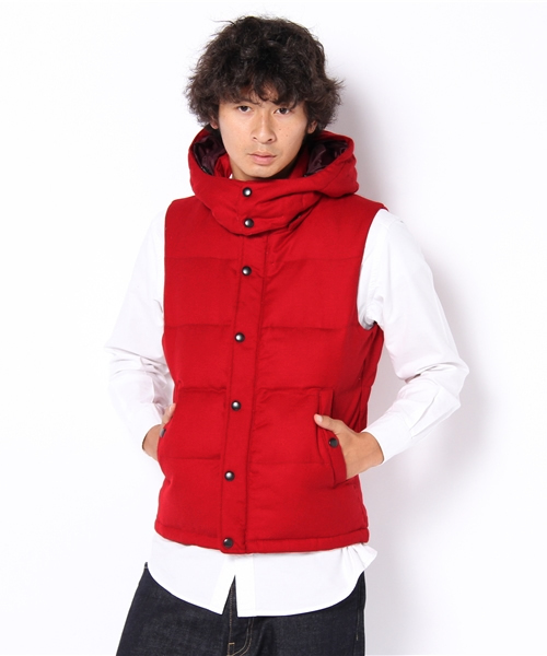 UNION STATION（ユニオンステーション）の「<「smart12月号」14ページ掲載 成宮寛貴さん着用商品>ウールダウンベスト（ダウンベスト・メンズ・ブラック/グレー/ブルー/ネイビー/キャメル/マスタード/レッド/ボルドー/オレンジ・MEDIUM/LARGE/LL）」の7枚目の写真