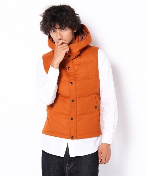 UNION STATION（ユニオンステーション）の「<「smart12月号」14ページ掲載 成宮寛貴さん着用商品>ウールダウンベスト（ダウンベスト・メンズ・ブラック/グレー/ブルー/ネイビー/キャメル/マスタード/レッド/ボルドー/オレンジ・MEDIUM/LARGE/LL）」の9枚目の写真