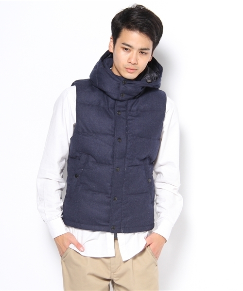 UNION STATION（ユニオンステーション）の「<「smart12月号」14ページ掲載 成宮寛貴さん着用商品>ウールダウンベスト（ダウンベスト・メンズ・ブラック/グレー/ブルー/ネイビー/キャメル/マスタード/レッド/ボルドー/オレンジ・MEDIUM/LARGE/LL）」の5枚目の写真
