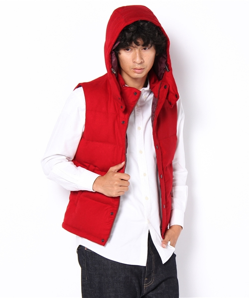 UNION STATION（ユニオンステーション）の「<「smart12月号」14ページ掲載 成宮寛貴さん着用商品>ウールダウンベスト（ダウンベスト・メンズ・ブラック/グレー/ブルー/ネイビー/キャメル/マスタード/レッド/ボルドー/オレンジ・MEDIUM/LARGE/LL）」の12枚目の写真