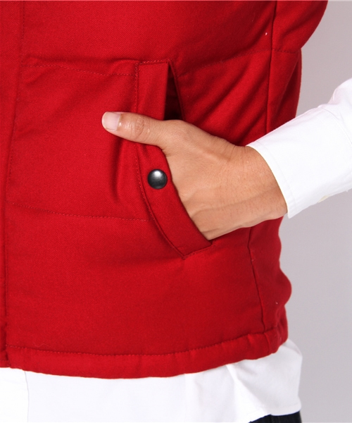 UNION STATION（ユニオンステーション）の「<「smart12月号」14ページ掲載 成宮寛貴さん着用商品>ウールダウンベスト（ダウンベスト・メンズ・ブラック/グレー/ブルー/ネイビー/キャメル/マスタード/レッド/ボルドー/オレンジ・MEDIUM/LARGE/LL）」の14枚目の写真