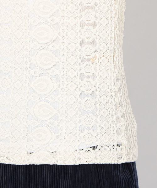 Khaju（カージュ）の「Khaju:ホルターネックレースプルオーバー（Tシャツ/カットソー・レディース・ブラック/オフホワイト・ONE SIZE）」の9枚目の写真