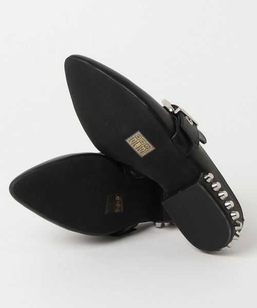 Jeffrey Campbell（ジェフリーキャンベル）の「ベルト付きミュールシューズ（その他シューズ・レディース・ブラック/ホワイト×ブラック・36/37/38/35/39）」の3枚目の写真