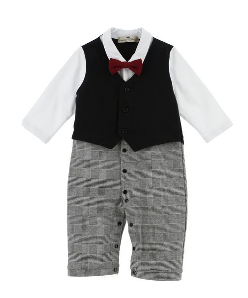 Catherine Cottage（キャサリンコテージ）の「蝶ネクタイ付きフォーマルロンパース（ロンパース・キッズ・ブルー系その他/ブラック系その他2/ブラック系その他/ブルー系その他7/ブラック系その他3/グレー系その他3・70/80/90）」の12枚目の写真