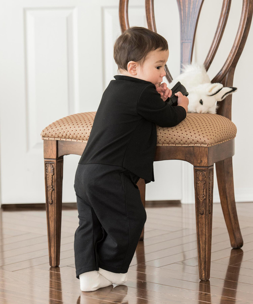 Catherine Cottage（キャサリンコテージ）の「蝶ネクタイ付きフォーマルロンパース（ロンパース・キッズ・ブルー系その他/ブラック系その他2/ブラック系その他/ブルー系その他7/ブラック系その他3/グレー系その他3・70/80/90）」の20枚目の写真