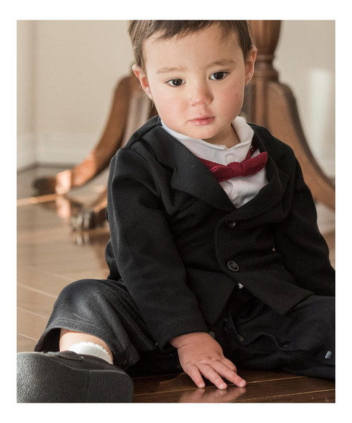 Catherine Cottage（キャサリンコテージ）の「蝶ネクタイ付きフォーマルロンパース（ロンパース・キッズ・ブルー系その他/ブラック系その他2/ブラック系その他/ブルー系その他7/ブラック系その他3/グレー系その他3・70/80/90）」の21枚目の写真