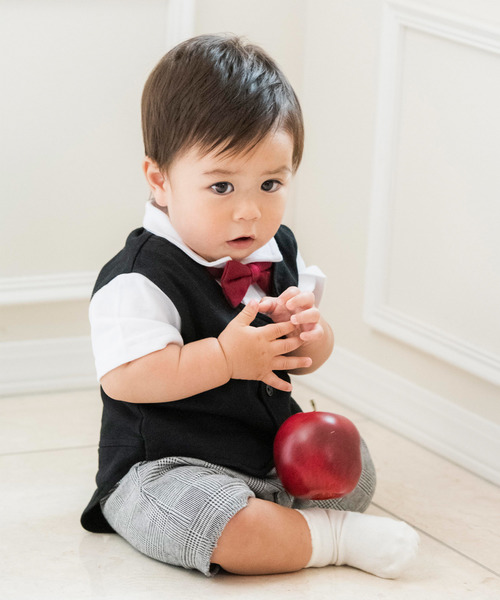 Catherine Cottage（キャサリンコテージ）の「蝶ネクタイ付きフォーマルロンパース（ロンパース・キッズ・ブルー系その他/ブラック系その他2/ブラック系その他/ブルー系その他7/ブラック系その他3/グレー系その他3・70/80/90）」の7枚目の写真