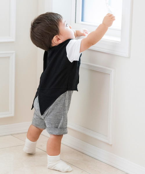 Catherine Cottage（キャサリンコテージ）の「蝶ネクタイ付きフォーマルロンパース（ロンパース・キッズ・ブルー系その他/ブラック系その他2/ブラック系その他/ブルー系その他7/ブラック系その他3/グレー系その他3・70/80/90）」の8枚目の写真