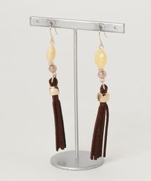 【欧州航路】ビーズ×タッセルロングピアス