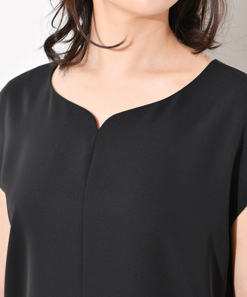 RIVE DROITE（リヴドロワ）の「ドライクロスハートネックブラウス（シャツ/ブラウス・レディース・ブラック/ベージュ/オレンジ・FREE）」の20枚目の写真