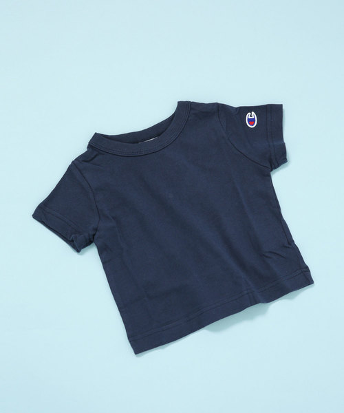 Champion（チャンピオン）の「Champion/S/S TEE（Tシャツ/カットソー・キッズ・ブラック/ネイビー/オフホワイト/ピンク/トップグレー/グリーン・100/120/90/110）」の5枚目の写真