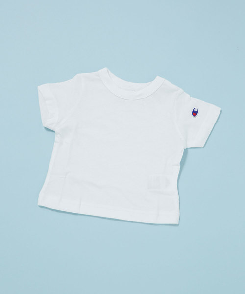 Champion（チャンピオン）の「Champion/S/S TEE（Tシャツ/カットソー・キッズ・ブラック/ネイビー/オフホワイト/ピンク/トップグレー/グリーン・100/120/90/110）」の2枚目の写真