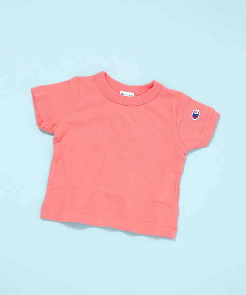 Champion（チャンピオン）の「Champion/S/S TEE（Tシャツ/カットソー・キッズ・ブラック/ネイビー/オフホワイト/ピンク/トップグレー/グリーン・100/120/90/110）」の6枚目の写真