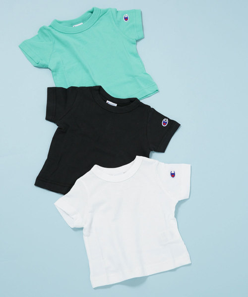 Champion（チャンピオン）の「Champion/S/S TEE（Tシャツ/カットソー・キッズ・ブラック/ネイビー/オフホワイト/ピンク/トップグレー/グリーン・100/120/90/110）」の8枚目の写真
