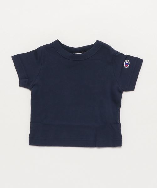 Champion（チャンピオン）の「Champion/S/S TEE（Tシャツ/カットソー・キッズ・ブラック/ネイビー/オフホワイト/ピンク/トップグレー/グリーン・100/120/90/110）」の12枚目の写真