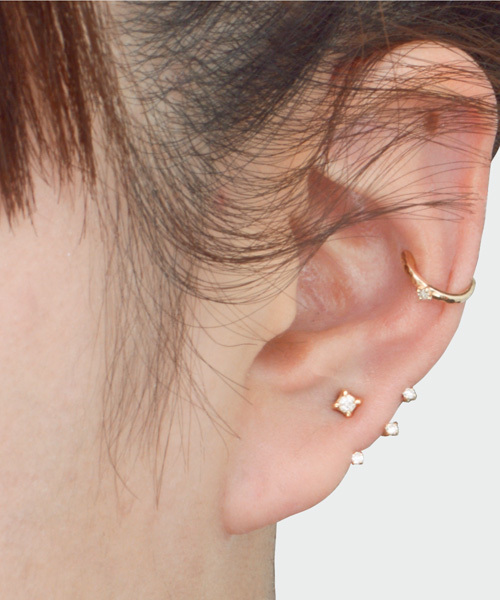 agete（アガット）の「【片耳用】K10イヤーカフ（15132113009  