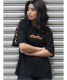 EVRIS | ショルダーレースアップBIG Tシャツ(Tシャツ/カットソー)