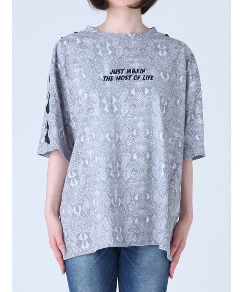 EVRIS（エヴリス）の「ショルダーレースアップBIG Tシャツ（Tシャツ/カットソー・レディース・ホワイト/ブラック/その他1・FREE）」の16枚目の写真