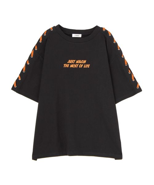 EVRIS（エヴリス）の「ショルダーレースアップBIG Tシャツ（Tシャツ/カットソー・レディース・ホワイト/ブラック/その他1・FREE）」の20枚目の写真